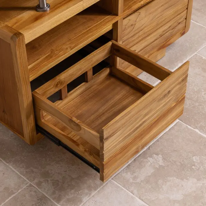 Vogue Teak Washstand with Two Drawers - 105cm X 80cm - 7