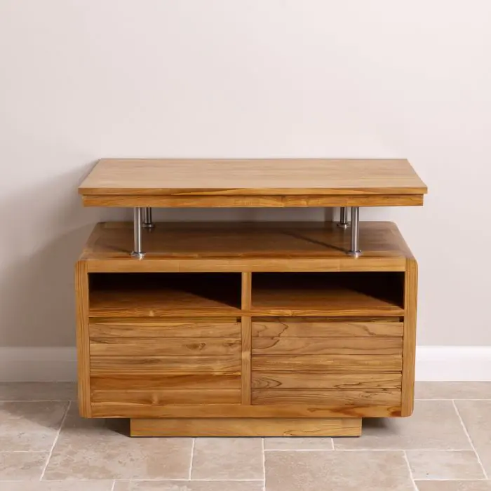 Vogue Teak Washstand with Two Drawers - 105cm X 80cm - 5