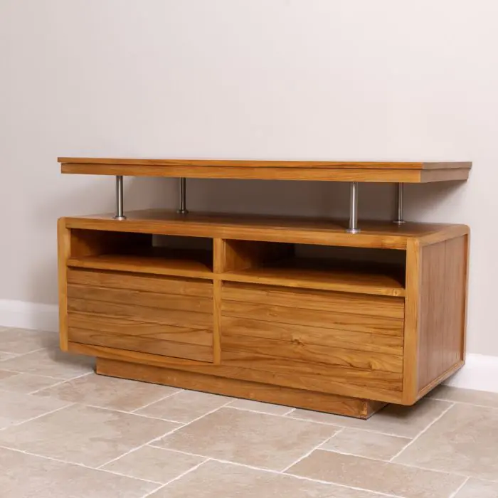 Vogue Large Teak Washstand with Two Drawers - 140cm X 80cm - 5