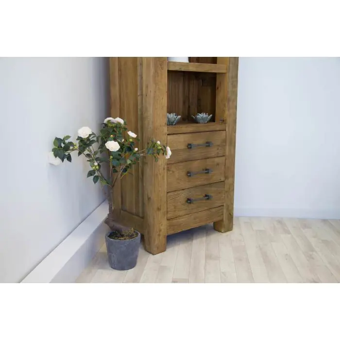 Reclaimed Elm Tall Display Cabinet - 7