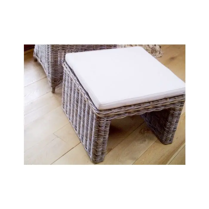 60cm Natural Wicker Zara Foot Stool - 2