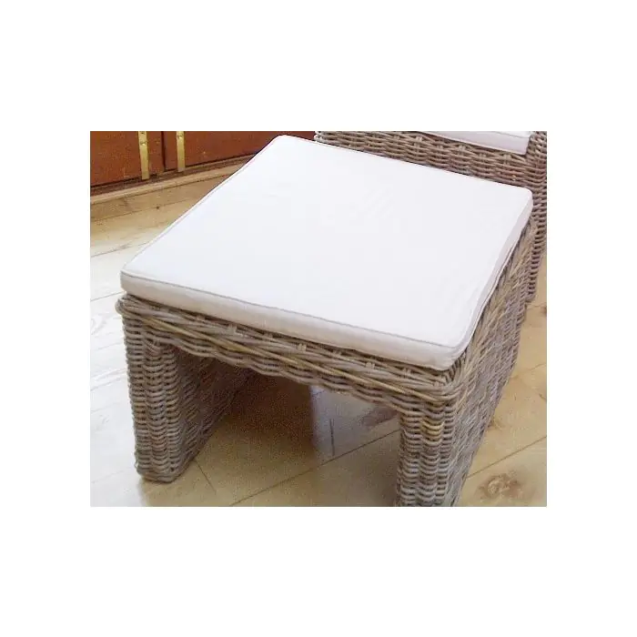 60cm Natural Wicker Zara Foot Stool - 1