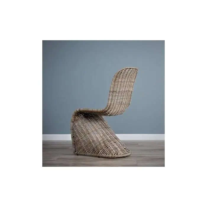 1.5m Reclaimed Teak Root Circular Dining Table with 6 Stackable Zorro Chairs  - 14