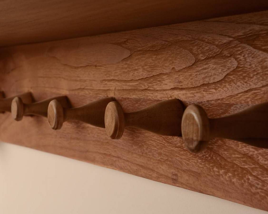 Reclaimed Teak Coat Hook Storage Unit Four Basket Sustainable Furniture