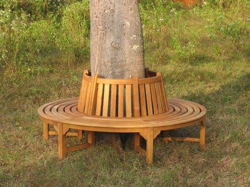 2.2m Teak Round Tree Seat - Sustainable Furniture