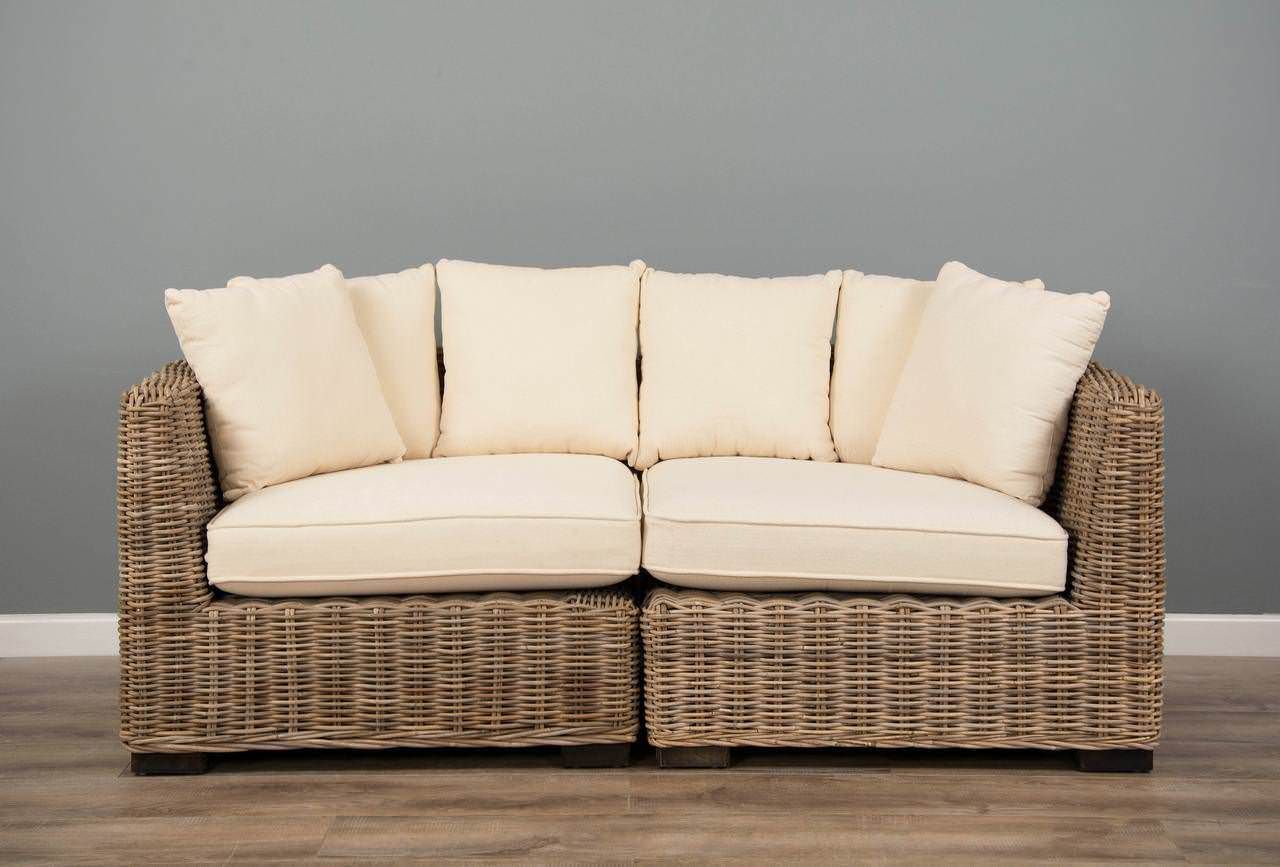 Natural Wicker 2 Sectional Puri Sofa Sustainable Furniture