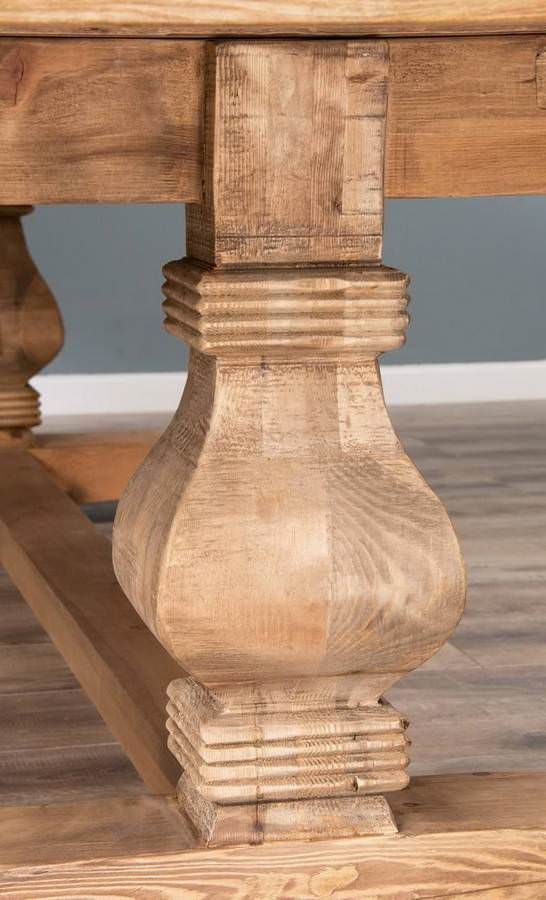 Reclaimed Elm Pedestal Dining Table Sustainable Furniture