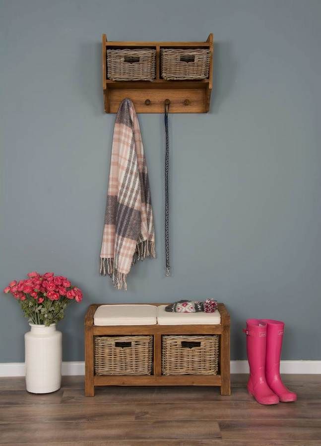 Reclaimed Teak Coat Hook Storage Unit Sustainable Furniture