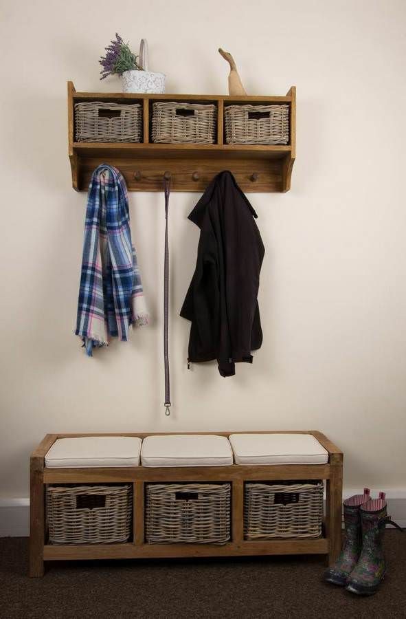 Reclaimed Teak Coat Hook Storage Unit Sustainable Furniture