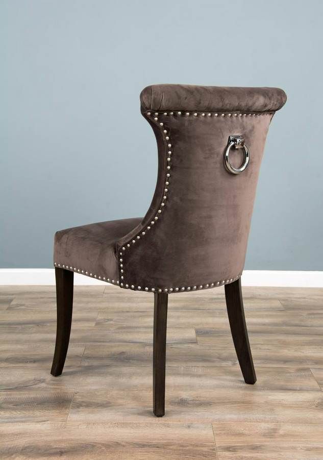 The Velveteen Ring Back Dining Chair, Grey Ring Back Dining Chairs