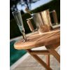 60cm Teak Circular Folding Table  - 1