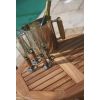 60cm Teak Circular Folding Table  - 4