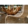 1.5m Reclaimed Teak Root Garden Dining Table with 6 Stackable Zorro Chairs - 8