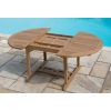 1.2m x 1.2m - 1.8m Teak Circular Extending Table with 6 Marley Chairs / Armchairs - 6