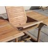 1.1m x 1.9m-2.7m Teak Rectangular Double Extending Table with 10 Marley Chairs - 5