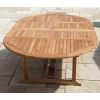 1.5m x 1.5m-2.3m Teak Circular Double Extending Table with 10 Marley Chairs - 14