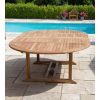 1.5m x 1.5m-2.3m Teak Circular Double Extending Table with 10 Marley Chairs - 13