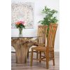 1.2m Reclaimed Teak Flute Root Circular Dining Table with 4 Santos Dining Chairs  - 1