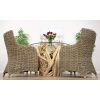 1.2m Java Root Circular Dining Table with 4 Donna Armchairs - 1