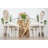 1.2m Java Root Circular Dining Table with 4 Ellena Dining Chairs - 2