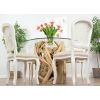 1.2m Java Root Circular Dining Table with 4 Murano Chairs - 4