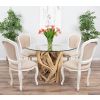 1.2m Java Root Circular Dining Table with 4 Paloma Chairs - 2
