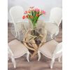 1.2m Java Root Circular Dining Table with 4 Murano Chairs - 3