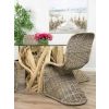 1.2m Java Root Circular Dining Table with 4 Stackable Zorro Chairs - 3