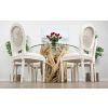 1.2m Java Root Circular Dining Table with 4 Ellena Dining Chairs - 8