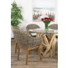 1.2m Java Root Circular Dining Table with 4 Scandi Armchairs - 5