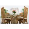1.2m Reclaimed Teak Flute Root Circular Dining Table with 4 Vikka Armchairs - 6