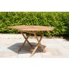 1.2m Teak Hexagonal Folding Table with 6 Marley Chairs - 8