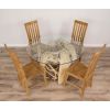 1.2m Java Root Circular Dining Table with 4 Santos Chairs - 3