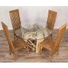 1.2 Java Root Circular Dining Table with 4 Vikka Chairs - 4