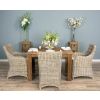 1.2m Reclaimed Teak Taplock Dining Table with 4 Donna Chairs - 1