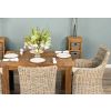 1.2m Reclaimed Teak Taplock Dining Table with 4 Donna Chairs - 4