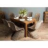 1.2m Reclaimed Teak Taplock Dining Table with 6 Stackable Zorro Chairs - 1