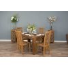 1.2m Reclaimed Teak Taplock Dining Table with 4 Santos Dining Chairs - 0