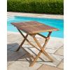 1.2m Teak Rectangular Folding Table with 4 Marley Chairs  - 3