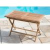 1.2m Teak Rectangular Folding Table with 4 Classic Folding Chairs and 2 Armchairs - 4