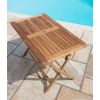 1.2m Teak Rectangular Folding Table with 4 Marley Chairs  - 5