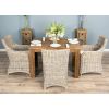 1.2m Reclaimed Teak Taplock Dining Table with 4 Donna Chairs - 0