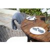 1.2m Reclaimed Teak Outdoor Open Slatted Dartmouth Table with 4 Scandi Armchairs - 8