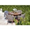 1.2m Reclaimed Teak Outdoor Open Slatted Dartmouth Table with 4 Scandi Armchairs - 0