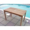 1.2m Teak Rectangular Fixed Table with 4 Classic Folding Chairs / Armchairs - 6
