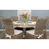 1.3m Country Pedestal Dining Table with 6 Latifa Chairs  - 5