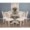 1.3m Country Pedestal Dining Table with 6 Ellena Chairs  - 1