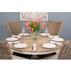 1.3m Country Pedestal Dining Table with 6 Latifa Chairs  - 6
