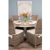 1.3m Country Pedestal Dining Table with 6 Latifa Chairs  - 4