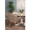 1.3m Country Pedestal Dining Table with 6 Scandi Armchairs - 6